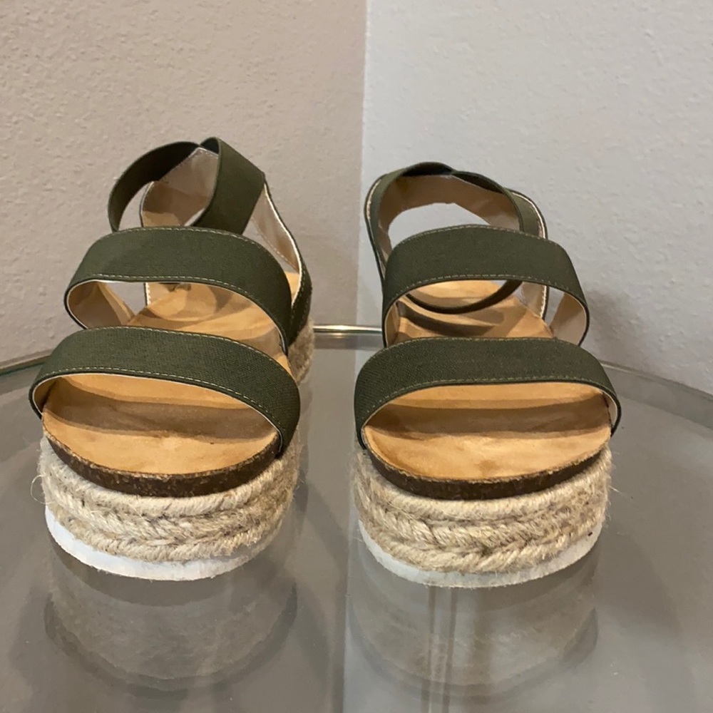 Nature breeze green espadrille sandals
